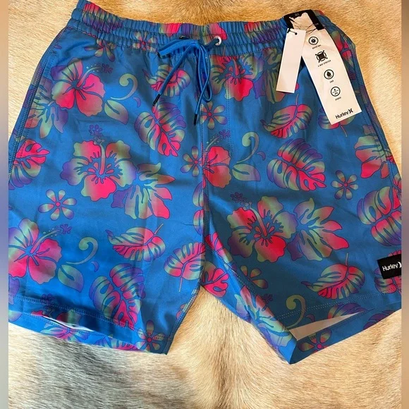 Hurley Tropical Blue and Pink Boardshorts - Picture 4 of 6